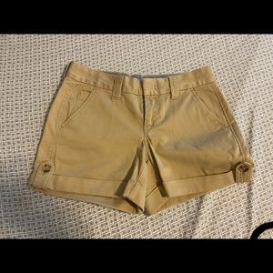 2P Banana Republic khaki cuffed shorts